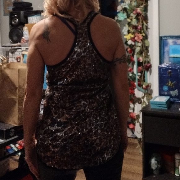 Cheetah print sequined top - Picture 4 of 12